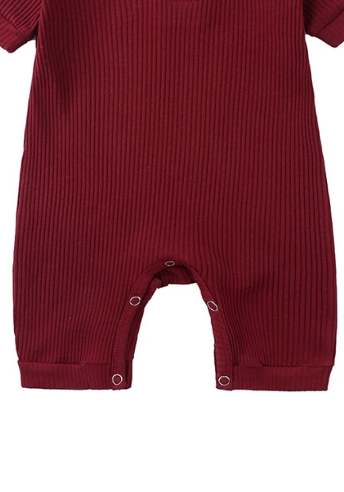 Pyjama Bébé Été Rouge Bordeaux pas cher