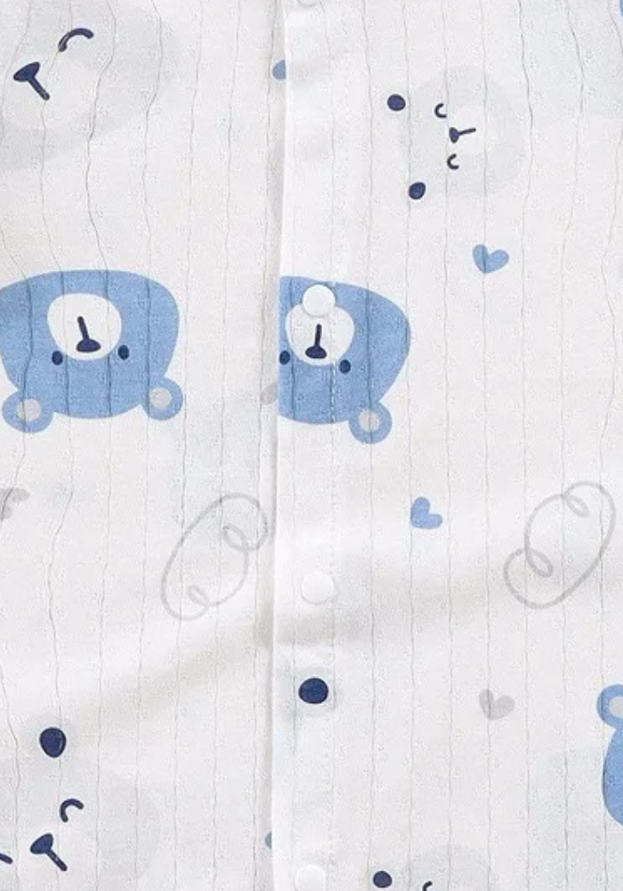 Pyjama Bébé Été Ourson Bleu pas cher