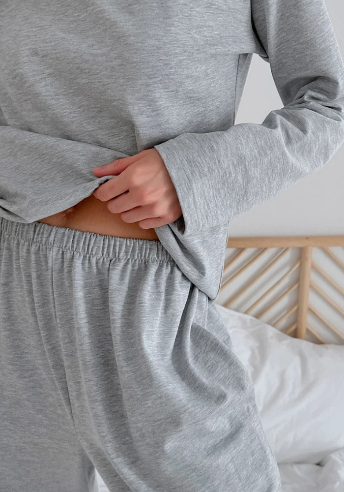 Pyjama Oversize Gris Femme pas cher