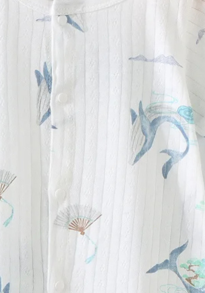 Pyjama Bébé Été Baleine pas cher