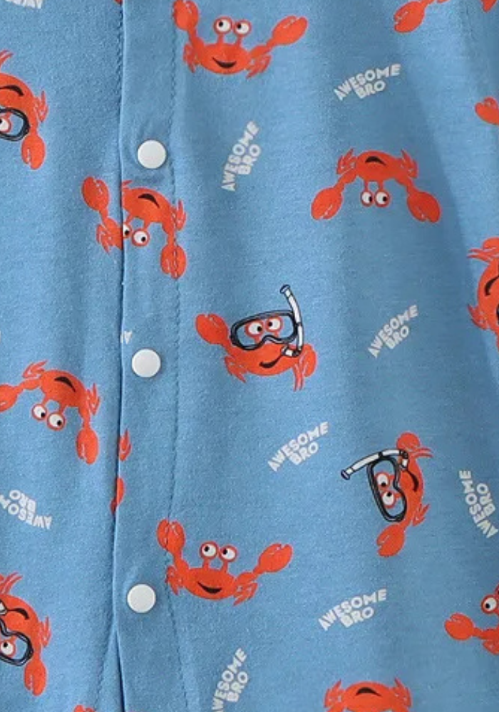 Pyjama Bébé Été Crabe pas cher