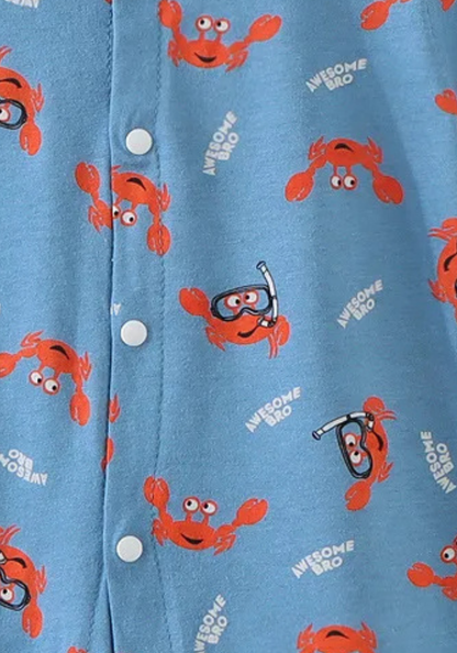 Pyjama Bébé Été Crabe pas cher