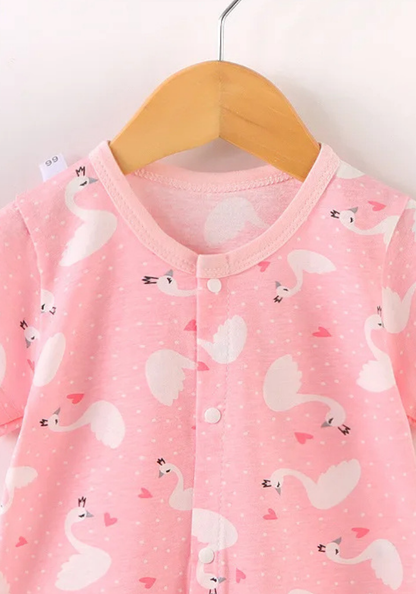 Pyjama Bébé Été Flamant Rose