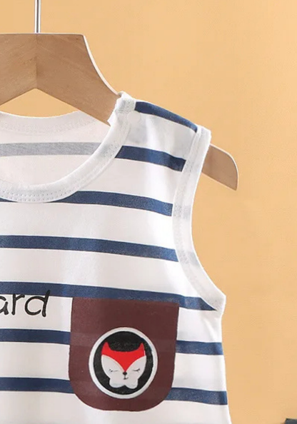 Pyjama Short Bébé Été Rayure