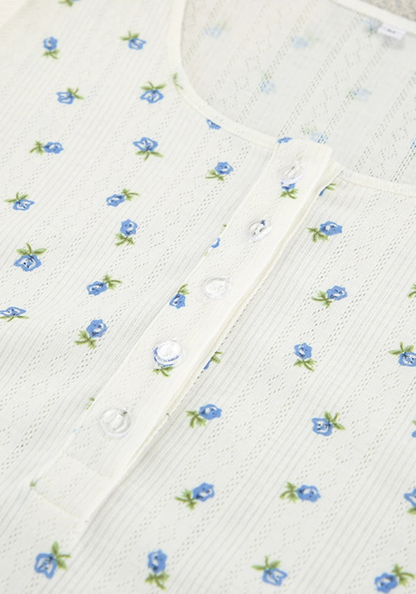 Pyjama Short Fleuri Femme pas cher