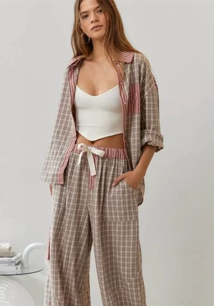 Pyjama Carreaux Tendance Femme