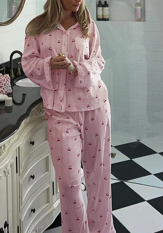 Pyjama Cerise Rouge Femme