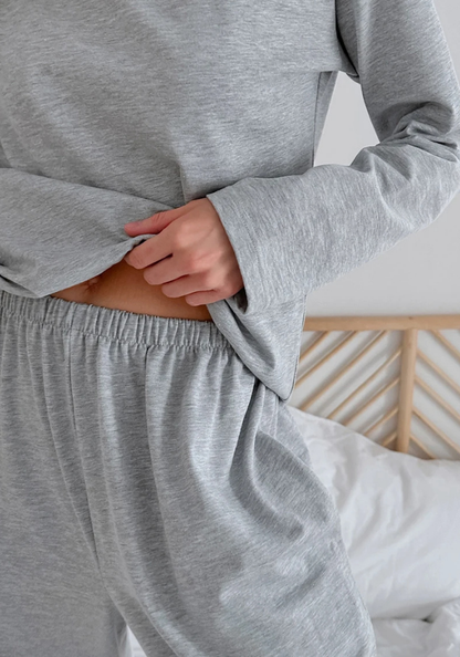 Pyjama Oversize Gris Femme pas cher