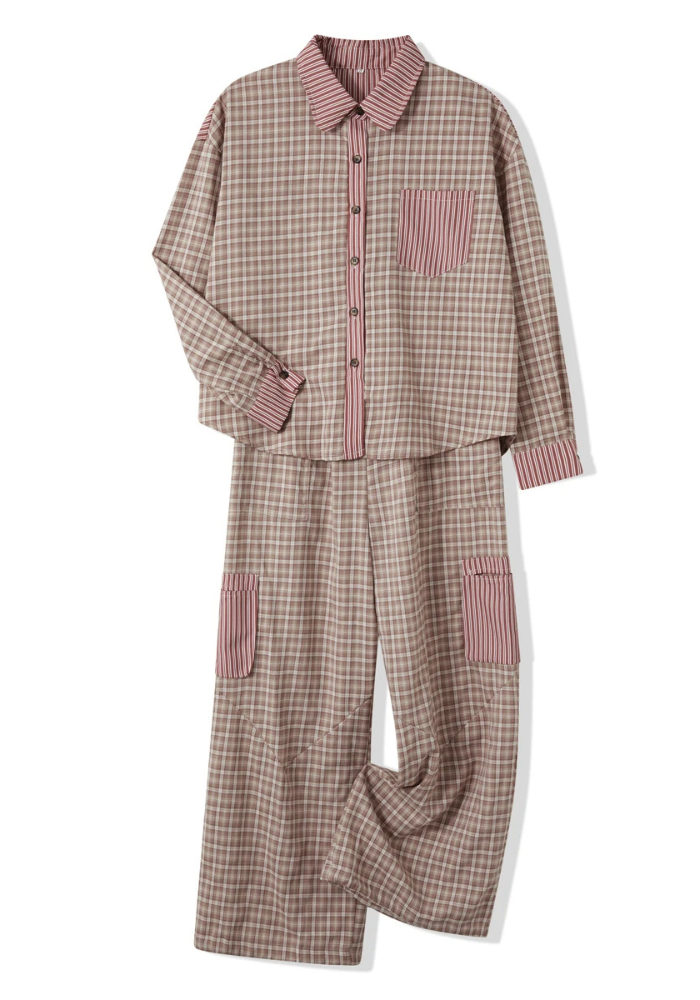 Pyjama Carreaux Tendance Femme pas cher