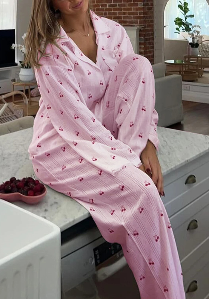 Pyjama Cerise Rouge Femme