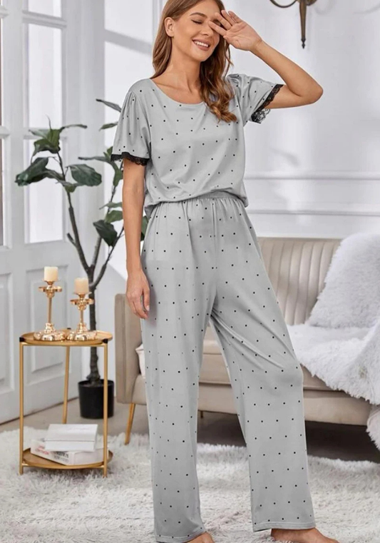 Pyjama Pantalon Gris Femme