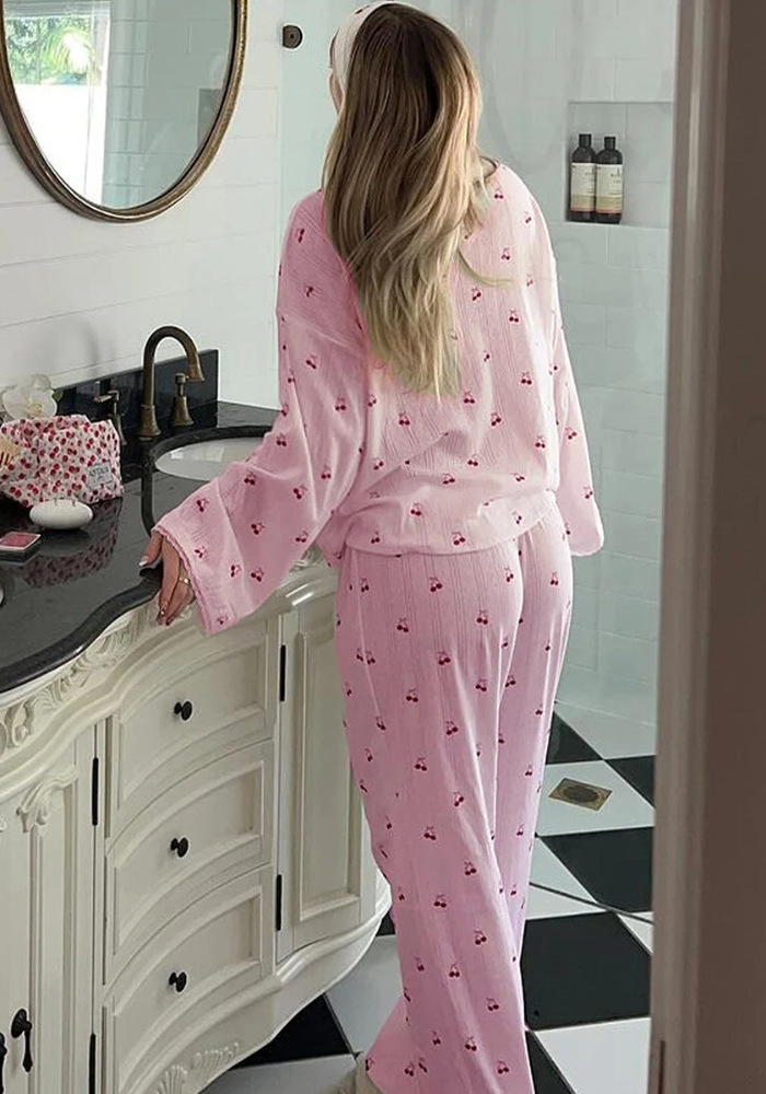 Pyjama Cerise Rouge Femme pas cher
