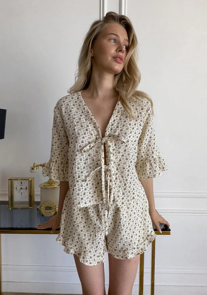 Pyjama Bohème Fleuri Femme