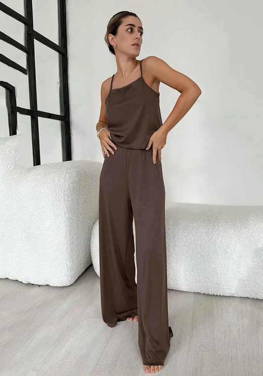 Pyjama Pantalon Marron Femme