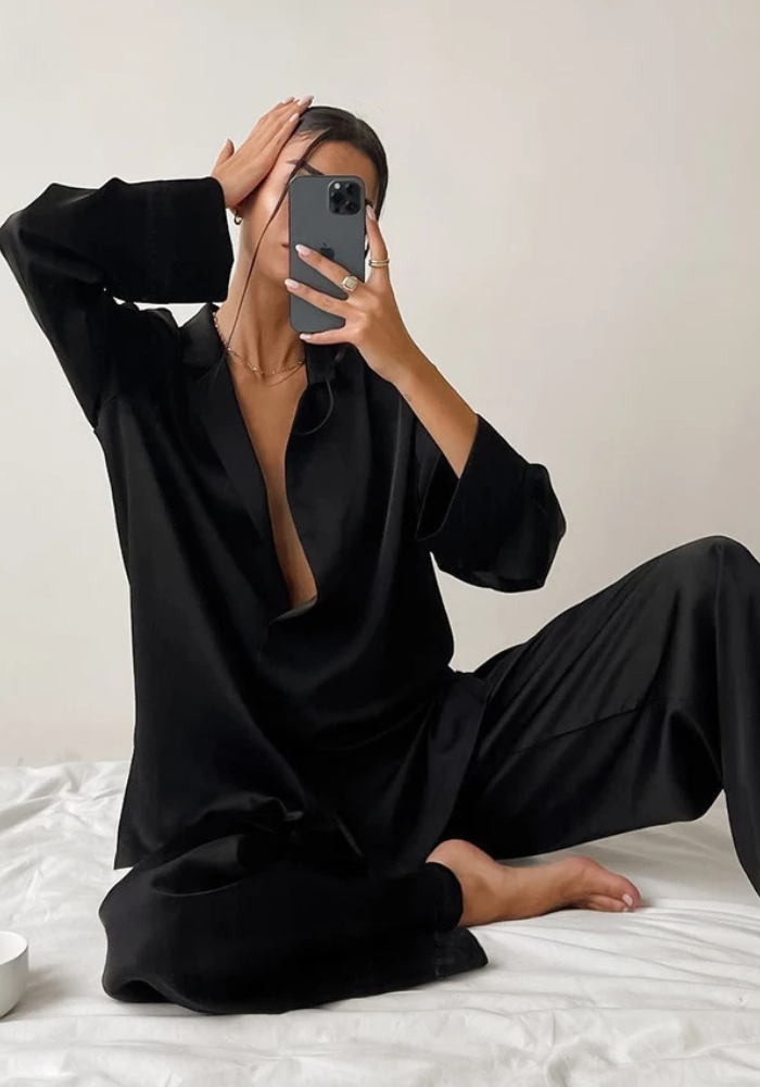 Ensemble Pyjama Satin Femme