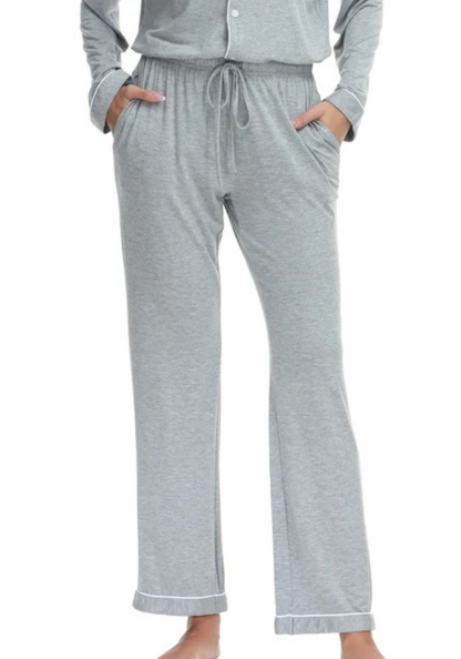Pyjama Gris Clair Élégant pas cher