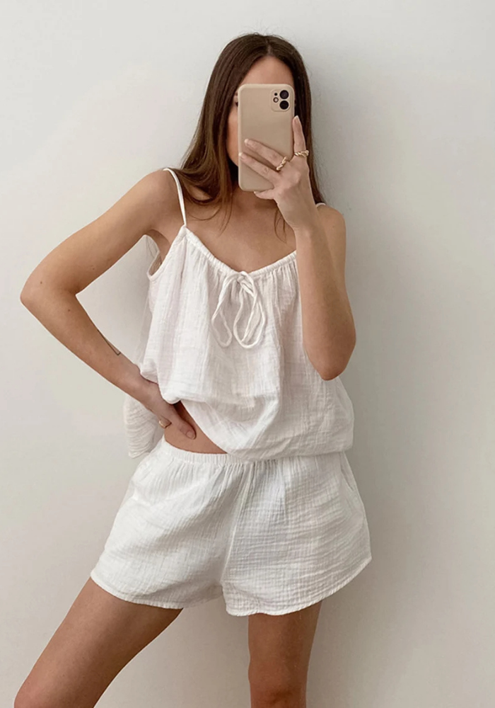 Pyjama Short Gaze de Coton Femme