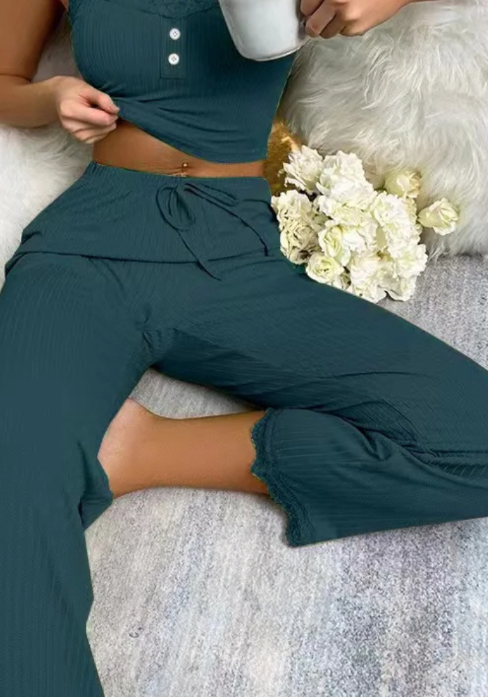 Pyjama Simple Vert Sapin Femme pas cher