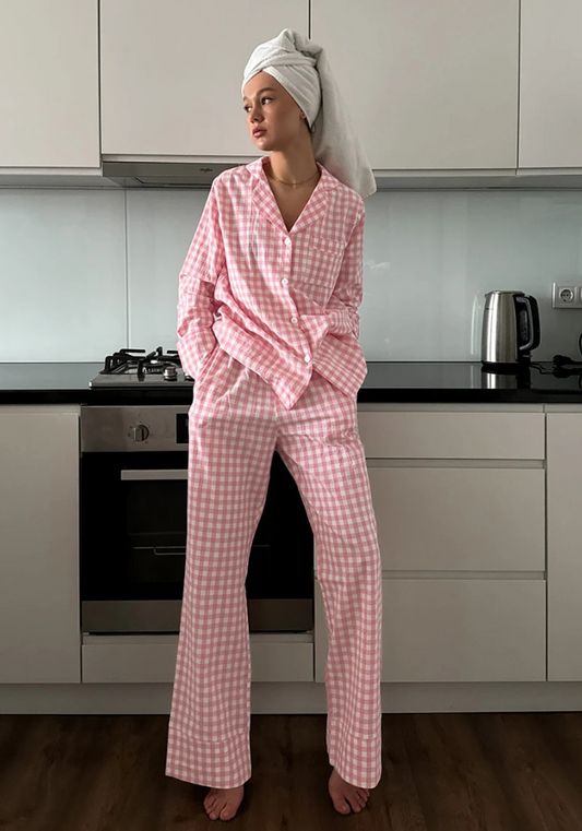 Pyjama Vichy Rose Femme