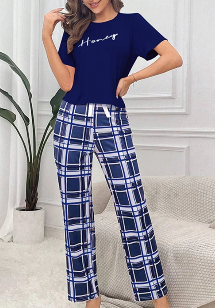 Pyjama Pantalon Carreaux Femme