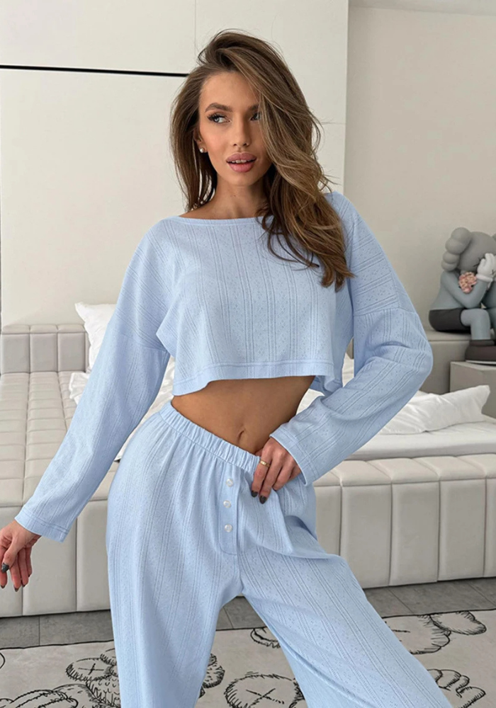 Pyjama Bleu Ciel Femme pas cher