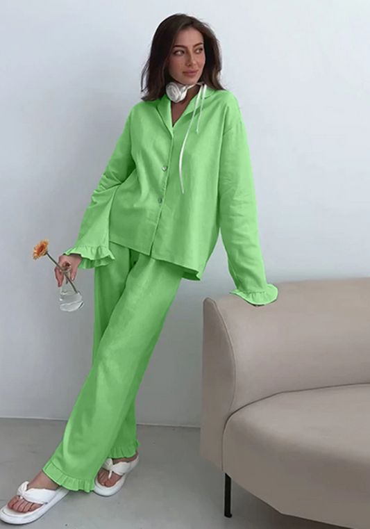 Pyjama Vert Fluo Femme