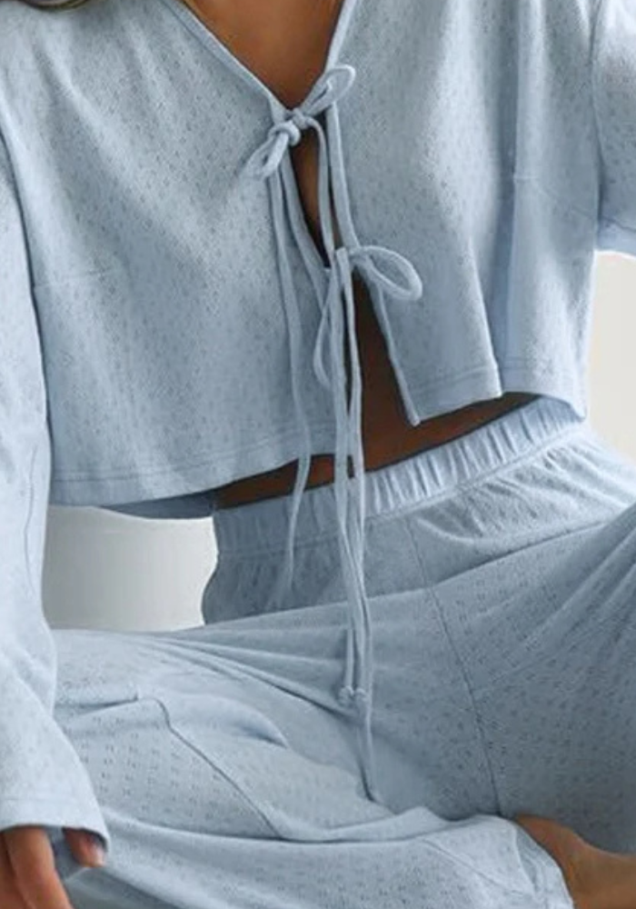 Pyjama Coton Bleu Femme