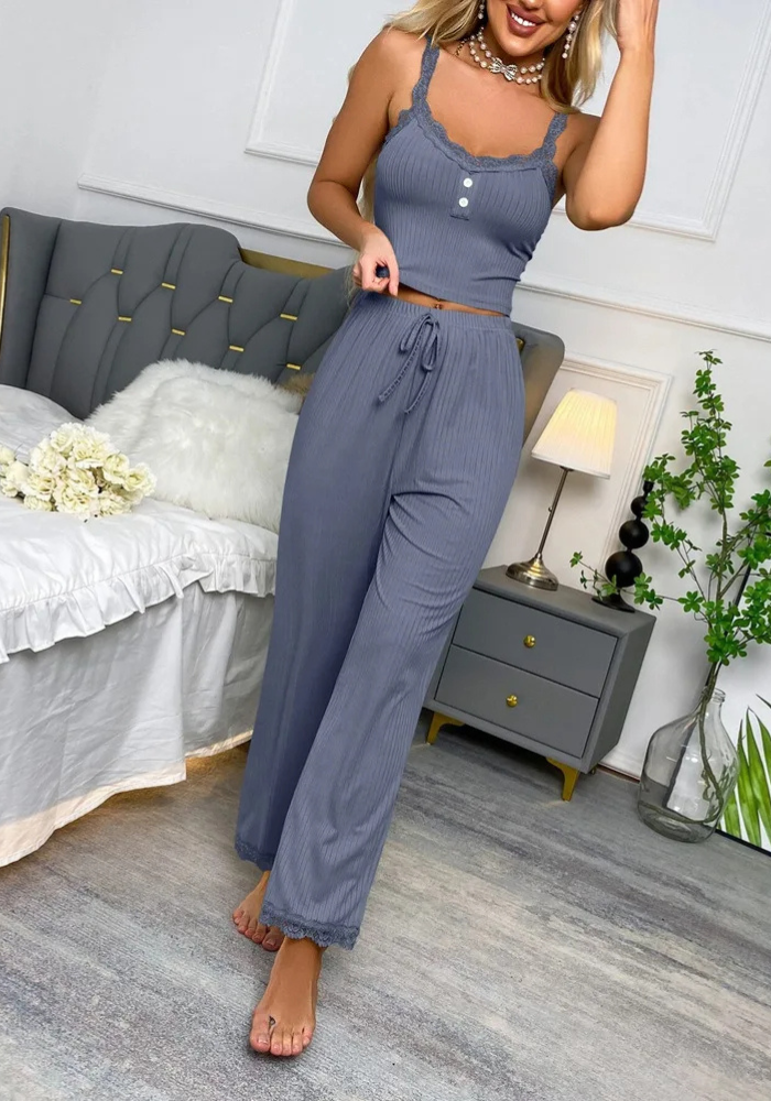 Pyjama Simple Bleu Femme pas cher