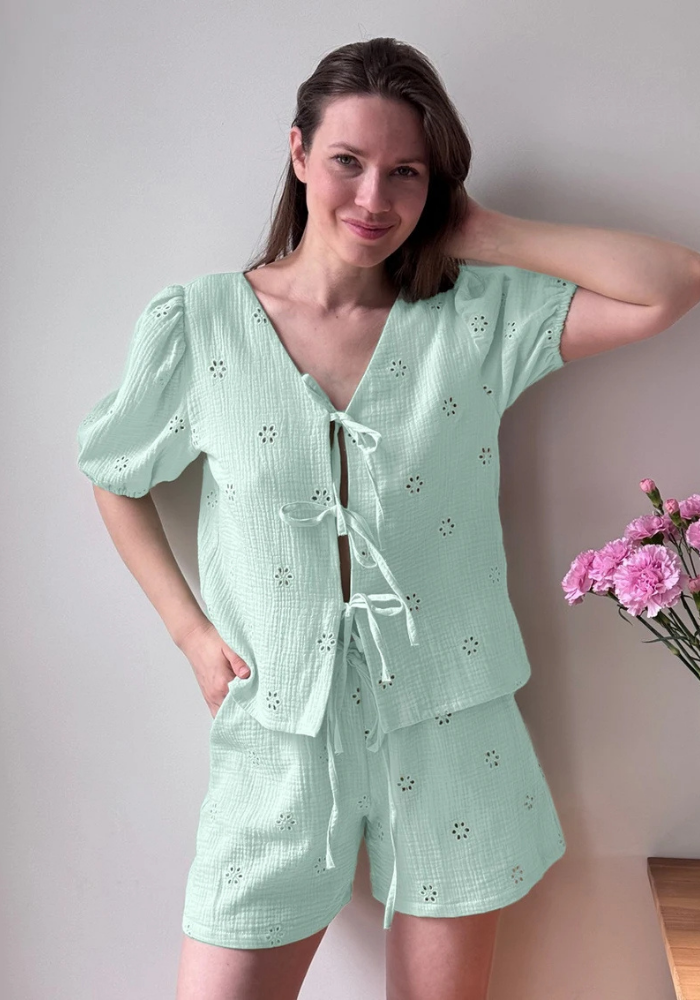 Pyjama Vert Menthe Femme pas cher