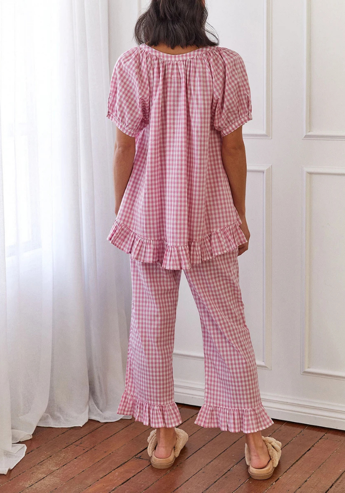 Pyjama Carreaux Vichy Femme pas cher