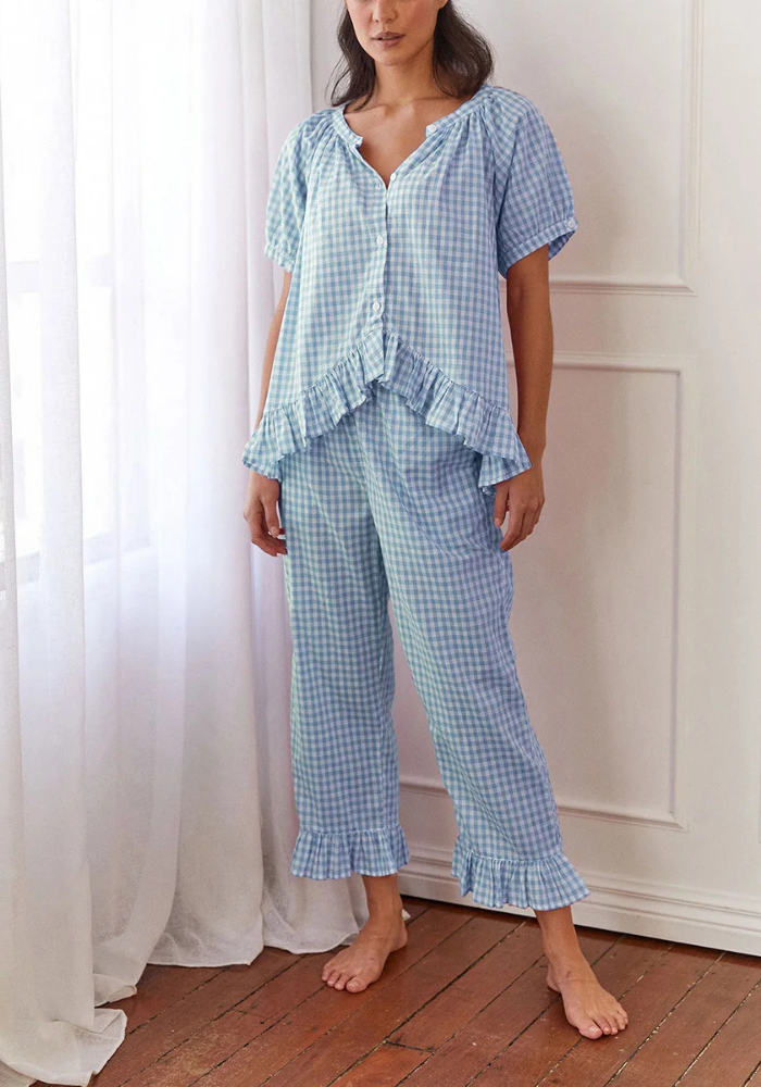 Pyjama Carreaux Vintage Femme pas cher