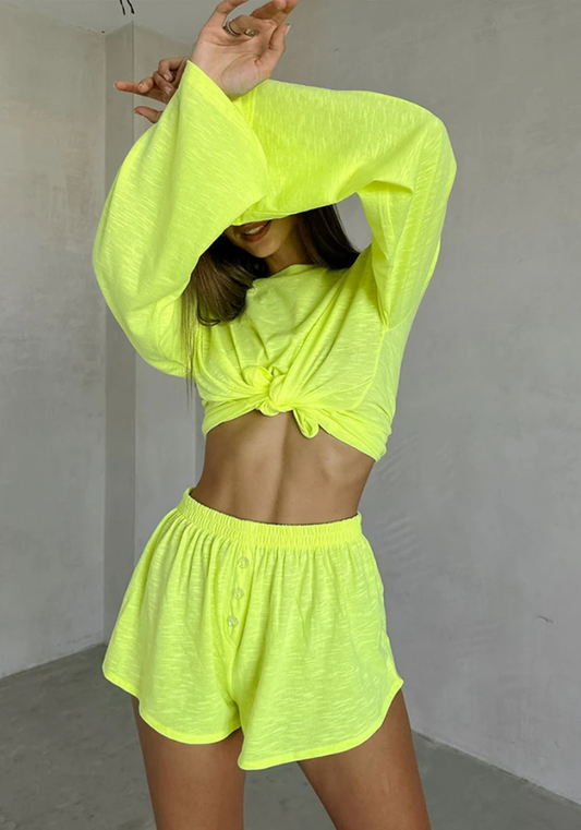 Pyjama Short Fluo Femme