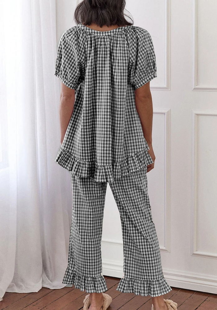 Pyjama Carreaux Rétro Femme