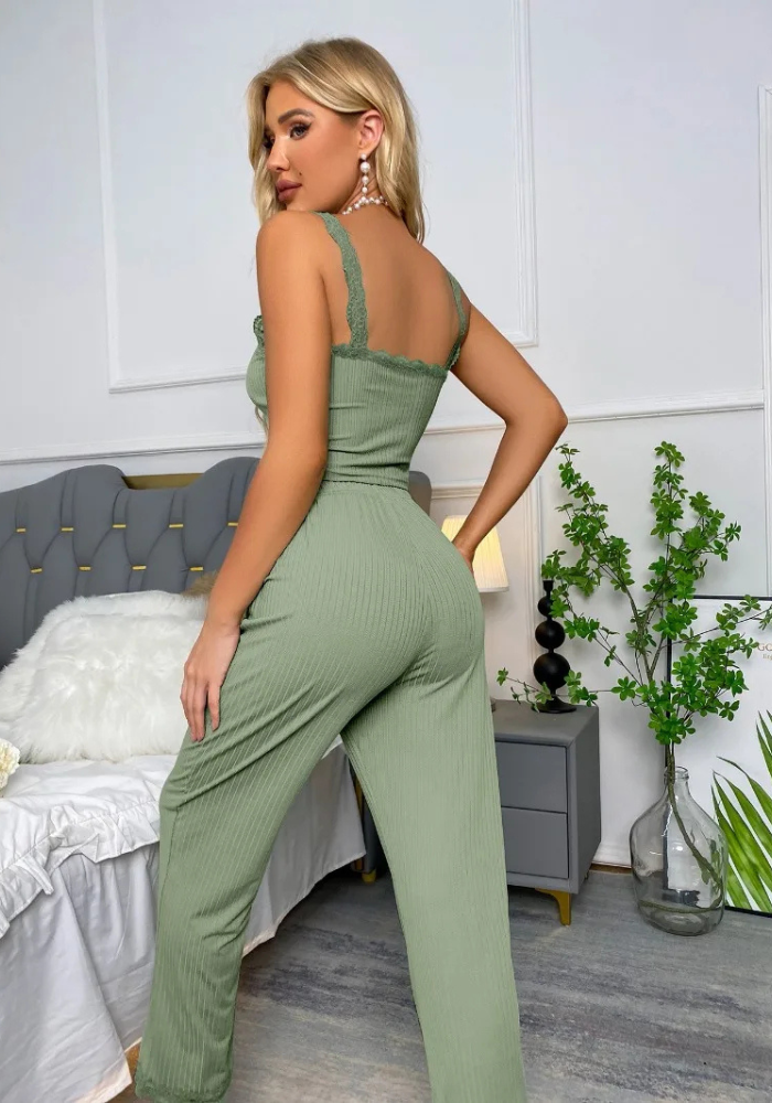 Pyjama Simple Vert Femme