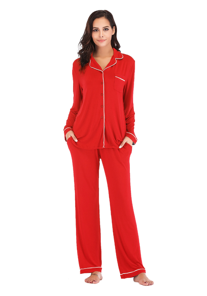 Pyjama Rouge Élégant