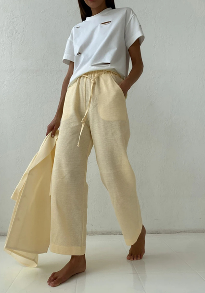 Pyjama Jaune Pastel Femme pas cher