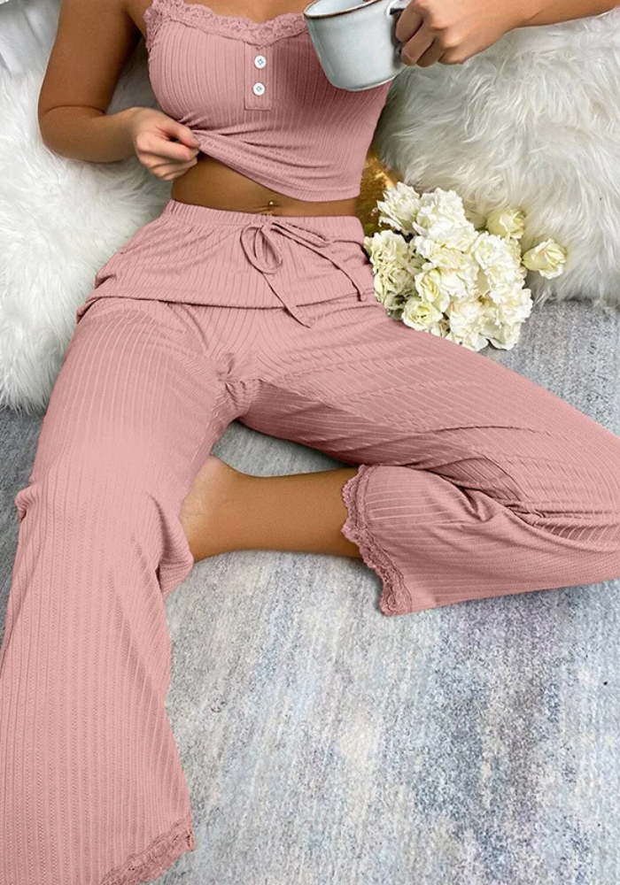 Pyjama Simple Rose Femme pas cher