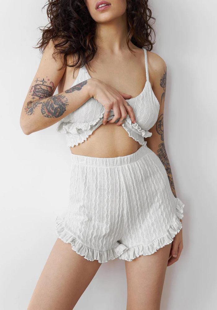 Pyjama Short et Brassière Femme