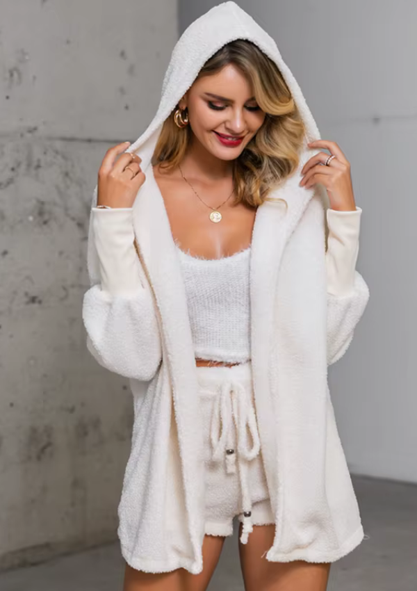 Pyjama Polaire Sexy Femme blanc