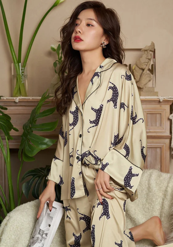 Pyjama Femme Satin Animal