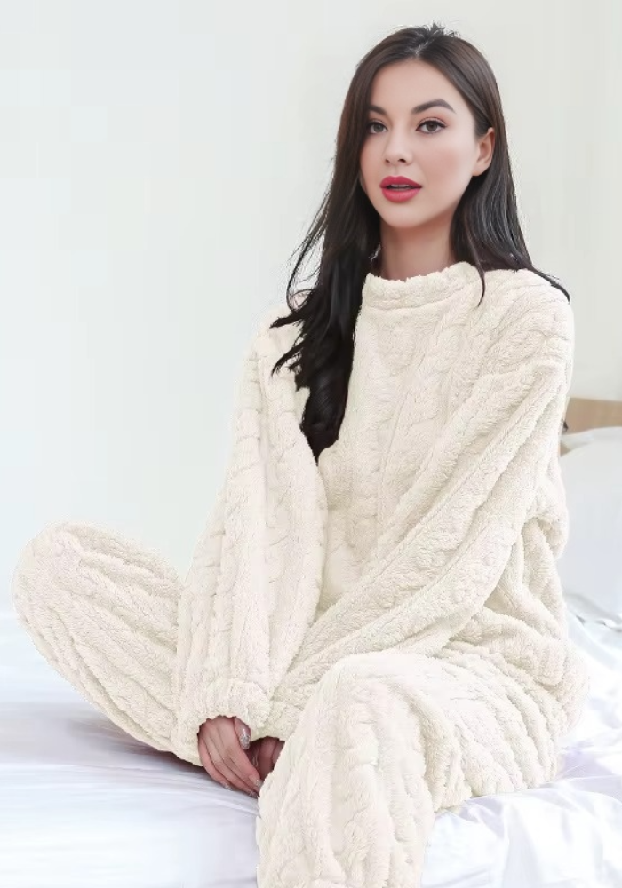 Pyjama Polaire Blanc Femme