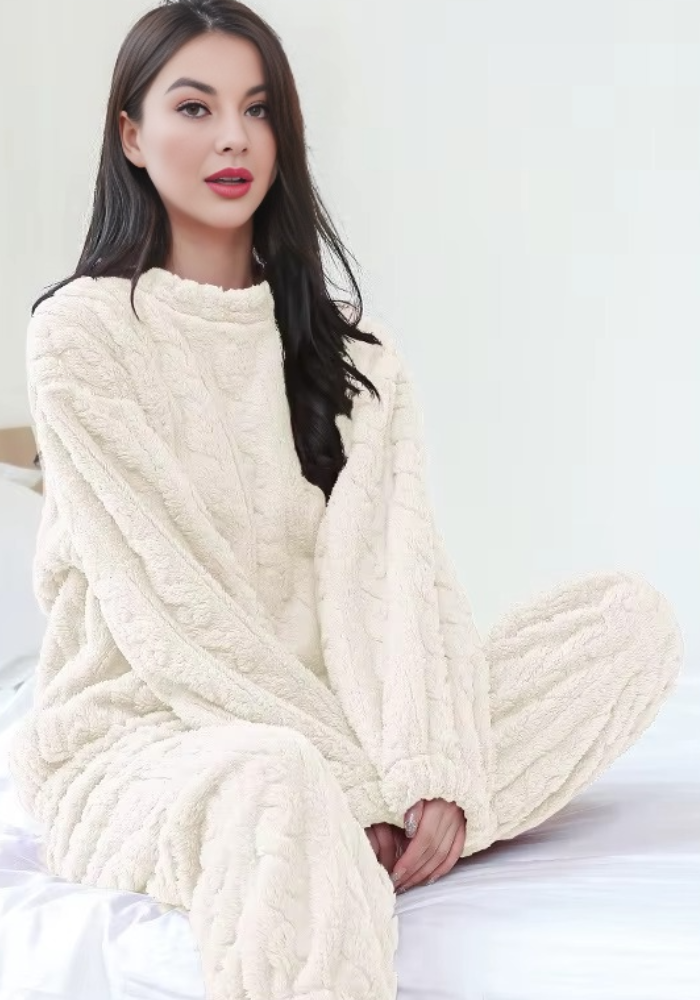 Pyjama Polaire Blanc Femme