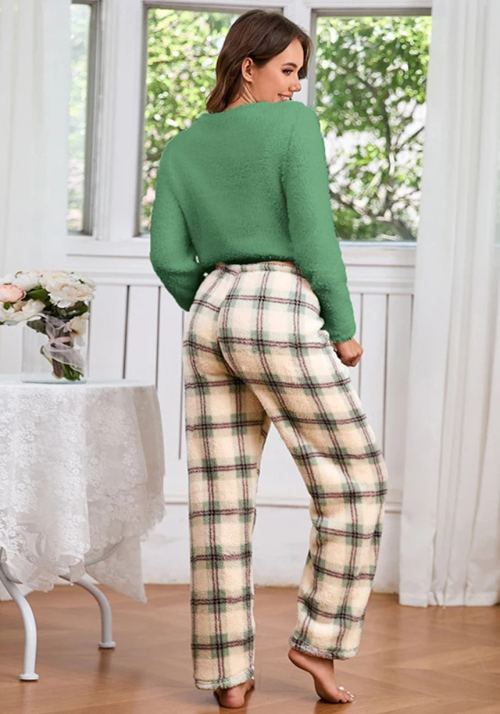 Pyjama Polaire Femme Vert