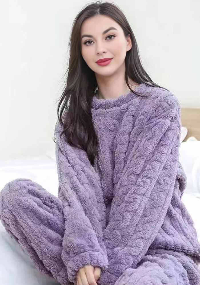 Pyjama Polaire Violet Femme