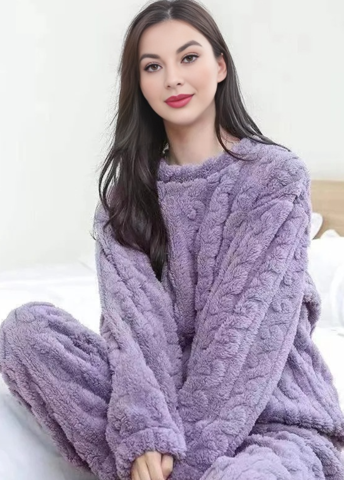 Pyjama Polaire Violet Femme