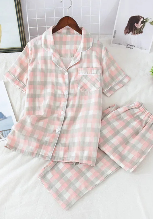 Pyjama Vichy Vintage Femme