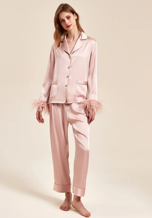 Pyjama Satin Rose Femme