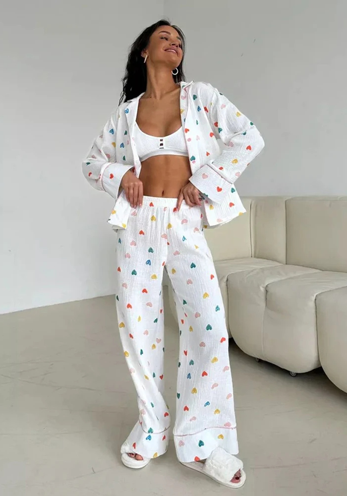 Pyjama Cœur Multicolore Femme