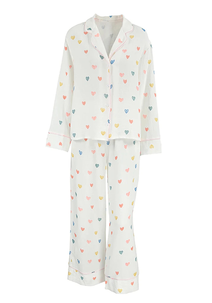 Pyjama Cœur Multicolore Femme pas cher