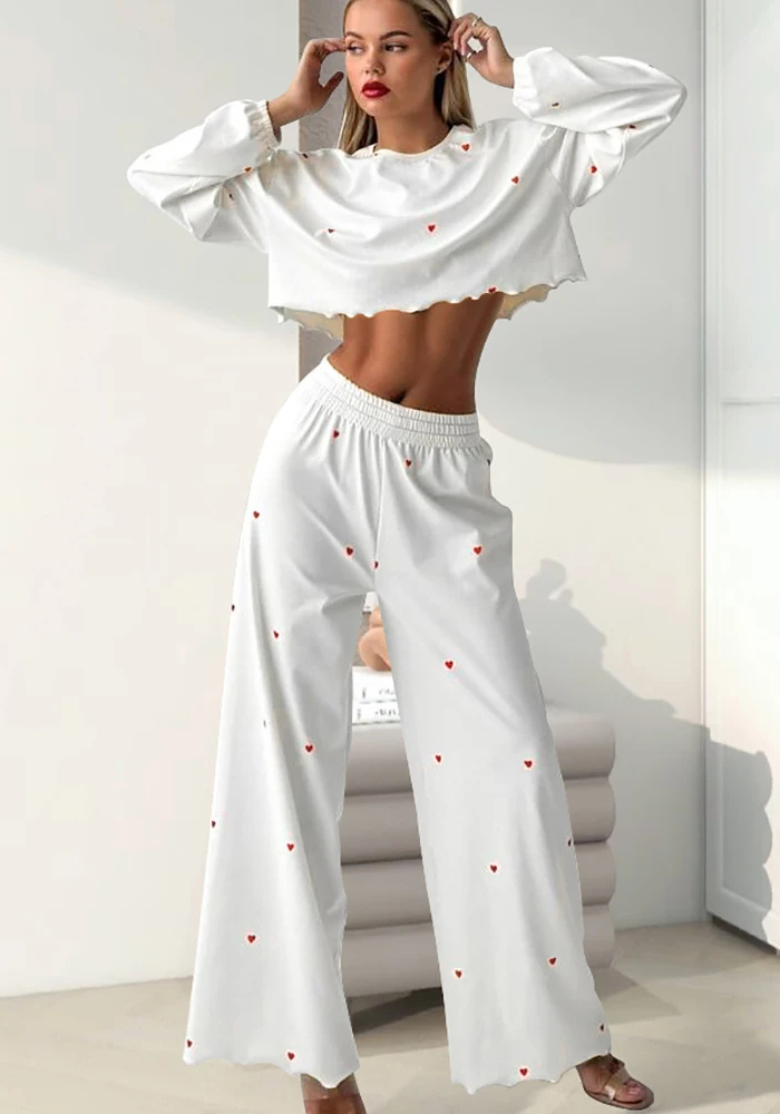 Pyjama Motif Cœur Femme